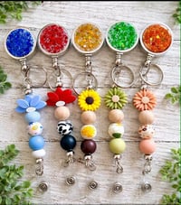 Floral Glitter Badge reel