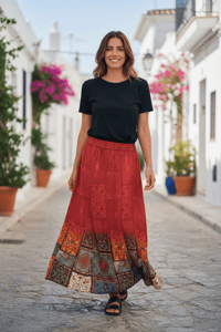 Chiffon Midi Skirt 