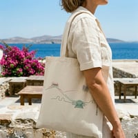 Image 5 of TOTE BAG Small - Syros Hills (Minimal Design) | Original Artwork