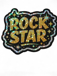 Image 1 of Rock Star Glitter  Sticker