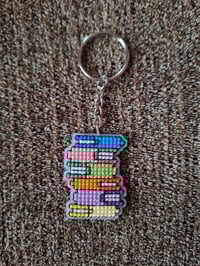 Image 13 of Stitched Keychains - Cassette Tape, Gameboy, DVD Logo, Tea 
