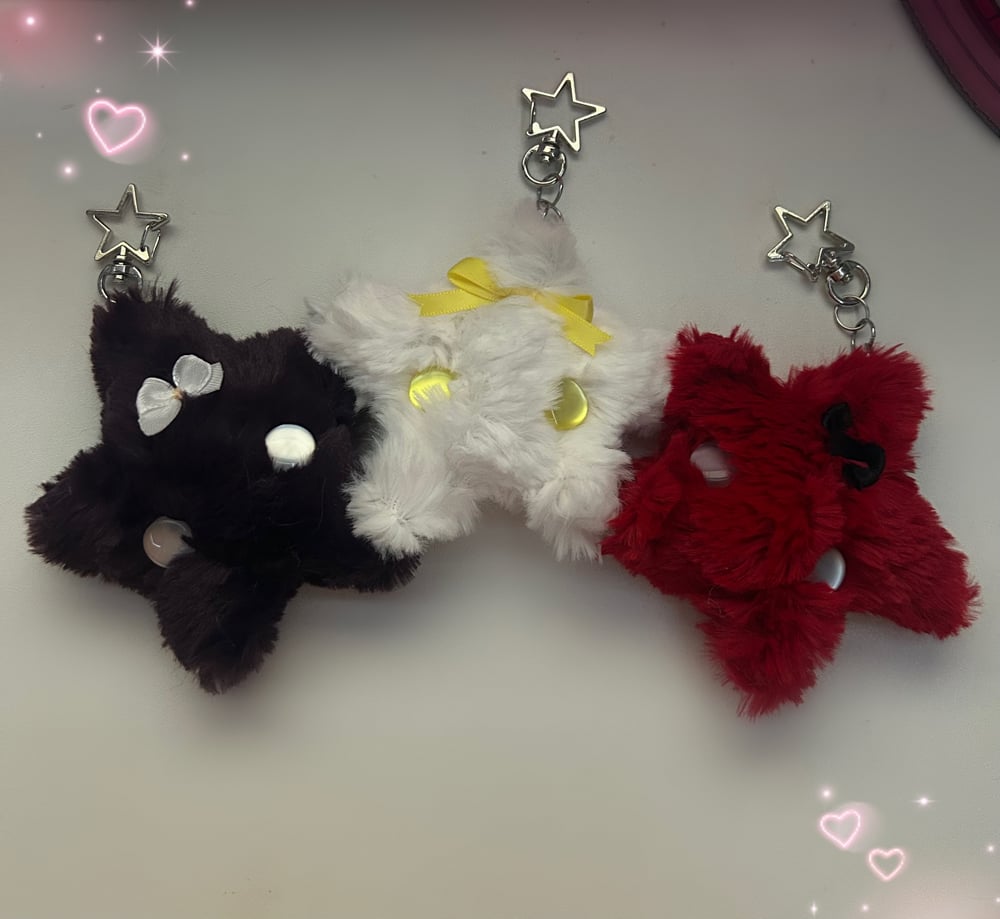 Image of star keychains/beanie pals✨