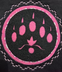 Image 2 of Bear Paw Cross-Body Bag - Black & Pink - Native American