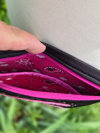 Image 4 of Bear Paw Cross-Body Bag - Black & Pink - Native American