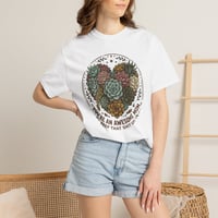 Image 4 of Succulent Heart T-Shirt — "You’re an Awesome Mom, Keep That Shit Up"