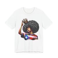 Image 2 of Puerto Rican Queen Afro Tee — Black Pride Flag Shirt