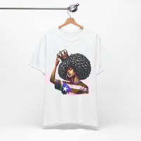 Image 3 of Puerto Rican Queen Afro Tee — Black Pride Flag Shirt