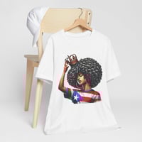 Image 4 of Puerto Rican Queen Afro Tee — Black Pride Flag Shirt