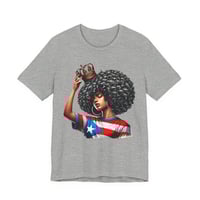 Image 5 of Puerto Rican Queen Afro Tee — Black Pride Flag Shirt
