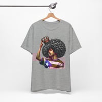 Image 6 of Puerto Rican Queen Afro Tee — Black Pride Flag Shirt
