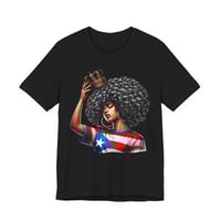 Image 8 of Puerto Rican Queen Afro Tee — Black Pride Flag Shirt