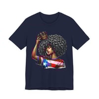 Image 11 of Puerto Rican Queen Afro Tee — Black Pride Flag Shirt