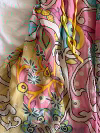 Image 3 of Vintage Y2K yellow fairy floral sparkly cami with balloon hem 