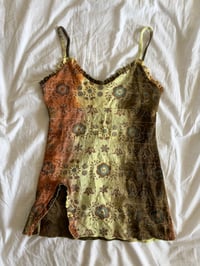 Image 5 of Vintage Y2K Cache Cache floral graphic cami with ruffled side split 