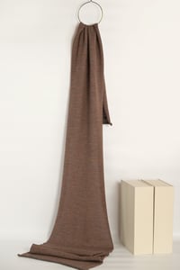 Image 4 of baby alpaca extra fine scarf - clay red