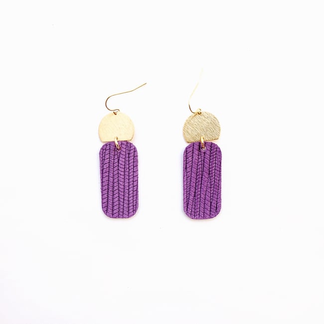 Royal Purple | Ashlyn Suede Earrings 