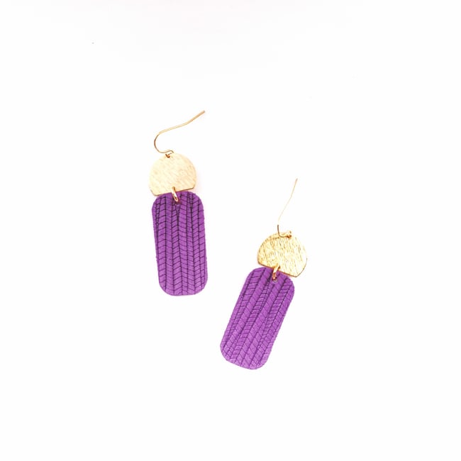 Royal Purple | Ashlyn Suede Earrings 