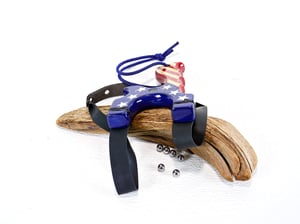 Image of USA Patriotic Slingshot, Menace Frame, Birchwood Sling Shot, Semiquincentennial 250th anniversary