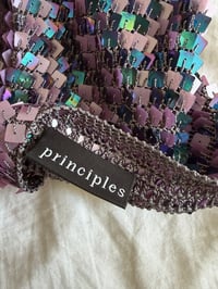 Image 3 of Vintage Y2K sequin blue and purple ombre crochet cami 