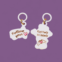 Image 3 of Marqueurs "Knitting is caring 🩷" 