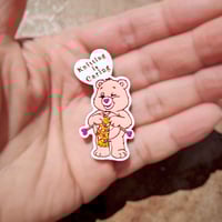 Image 1 of Broche Pin's "Knitting is caring 🩷"