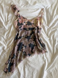 Image 9 of Vintage Y2K rare silk asymmetrical hem floral fairy cami 