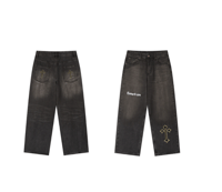 Vintage Wash Heavyweight Denim Jeans