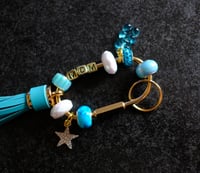 Image 2 of Trendy Handmade Turquoise Key Chain, bag charm, star, gummie bear, mother's day, gift