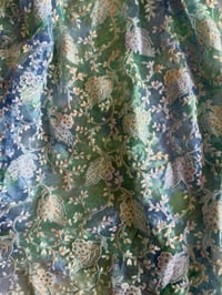 Image 3 of Vintage Y2K green and blue mermaid lace babydoll cami with ribbon detail 