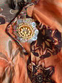 Image 4 of Vintage Y2K Orange and brown boho halter neck with embellishment 