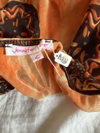 Image 5 of Vintage Y2K Orange and brown boho halter neck with embellishment 