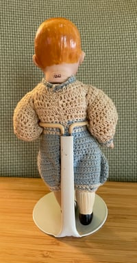 Image 2 of Cute Vintage Bisque Jointed Boy Doll