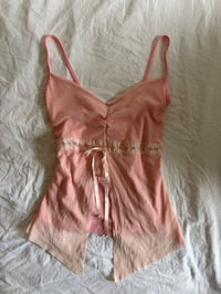 Image 5 of 2000s Italian vintage baby pink asymmetrical hem fairy top 