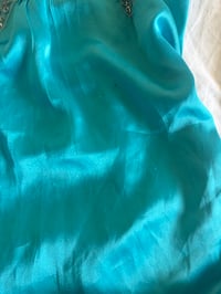 Image 5 of Vintage Y2K blue fairy mermaid cami with sequins and mesh  