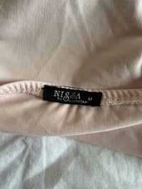 Image 3 of Vintage y2k pink fairy cami with asymmetrical hem and contrast detailing and bow