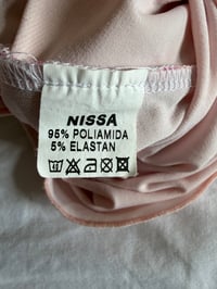 Image 4 of Vintage y2k pink fairy cami with asymmetrical hem and contrast detailing and bow