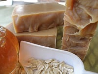 Image 1 of Oatmeal, Milk and Honey Soap, Natural Herbal Essential Oil Soap Bar