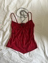 Image 1 of Vintage Y2K floral vintage halter neck asymmetrical cami 