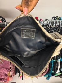 Image 5 of 2012 Coach Poppy Signature Grey and Silver Metallic Hippie Shoulder Bag  