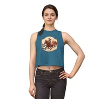 Image 15 of Cowgirl Sunset Crop Top – Western Horse Rider Graphic