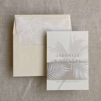 Image 7 of Palm leaf white ink printed paper belly bands  PACK of 10