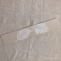 Image 5 of Palm leaf white ink printed paper belly bands  PACK of 10