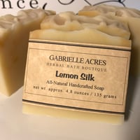 Image 1 of Lemon Silk Natural Handcrafted Herbal Soap Bar