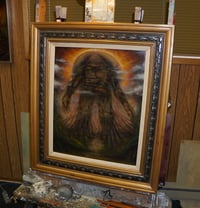 Image 4 of Clay Golem - original oil painting on wood panel from "Sorcery: Contested Realm"
