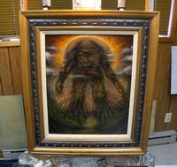 Image 1 of Clay Golem - original oil painting on wood panel from "Sorcery: Contested Realm"