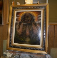 Image 3 of Clay Golem - original oil painting on wood panel from "Sorcery: Contested Realm"