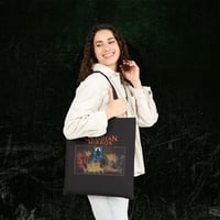 Image 2 of Canvas Tote Bag - The Obsidian Mirror MYSTERY BOOK Vintage Street Art Print