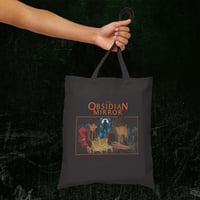 Image 4 of Canvas Tote Bag - The Obsidian Mirror MYSTERY BOOK Vintage Street Art Print