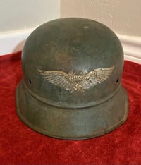 Image 1 of WW2 (Nazi Germany) Luftschutz M38 Beaded "Gladiator Style" Helmet