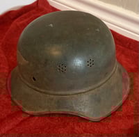 Image 2 of WW2 (Nazi Germany) Luftschutz M38 Beaded "Gladiator Style" Helmet